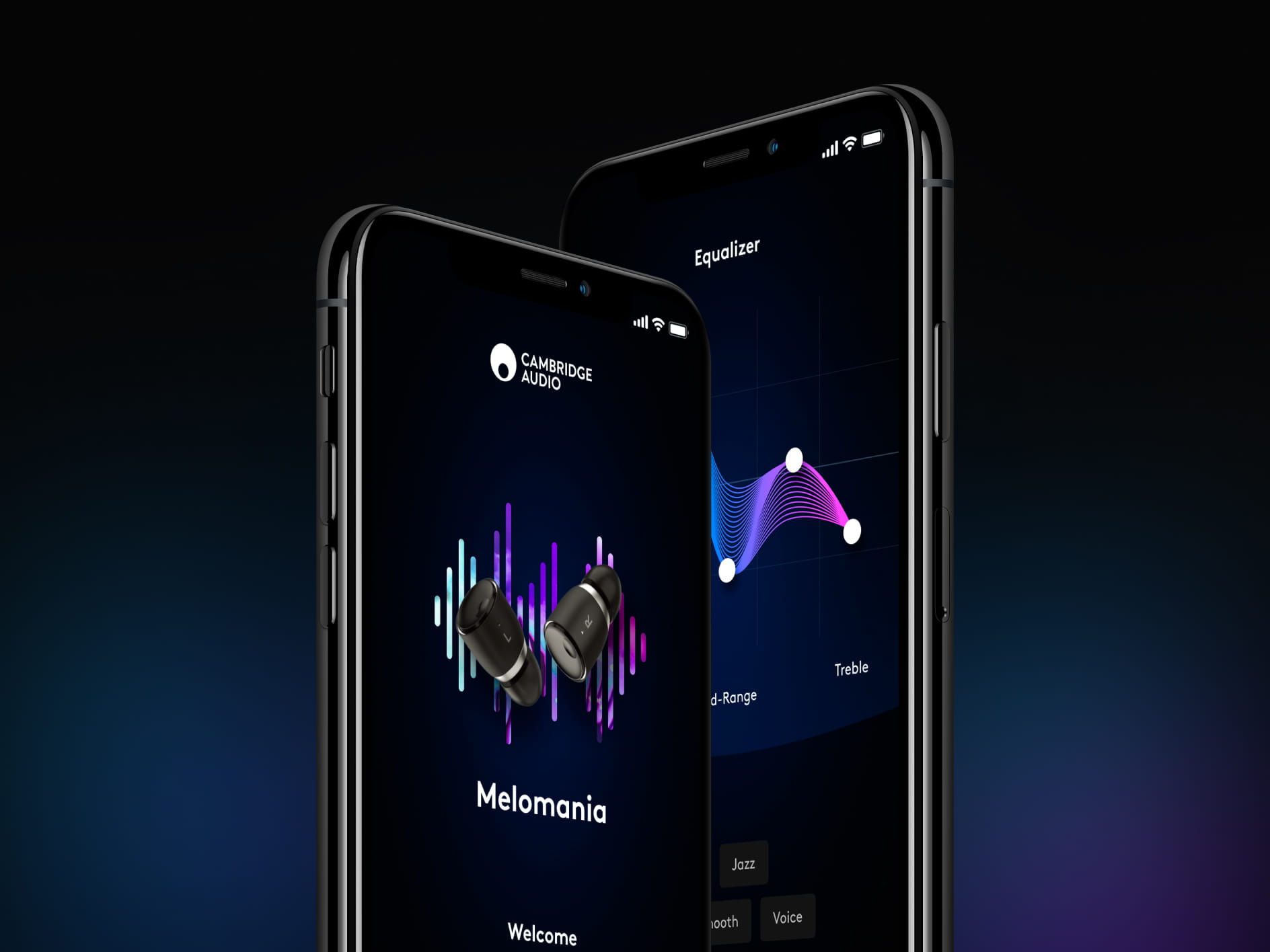 The Melomania companion app for Cambridge Audio, designed by HIYA