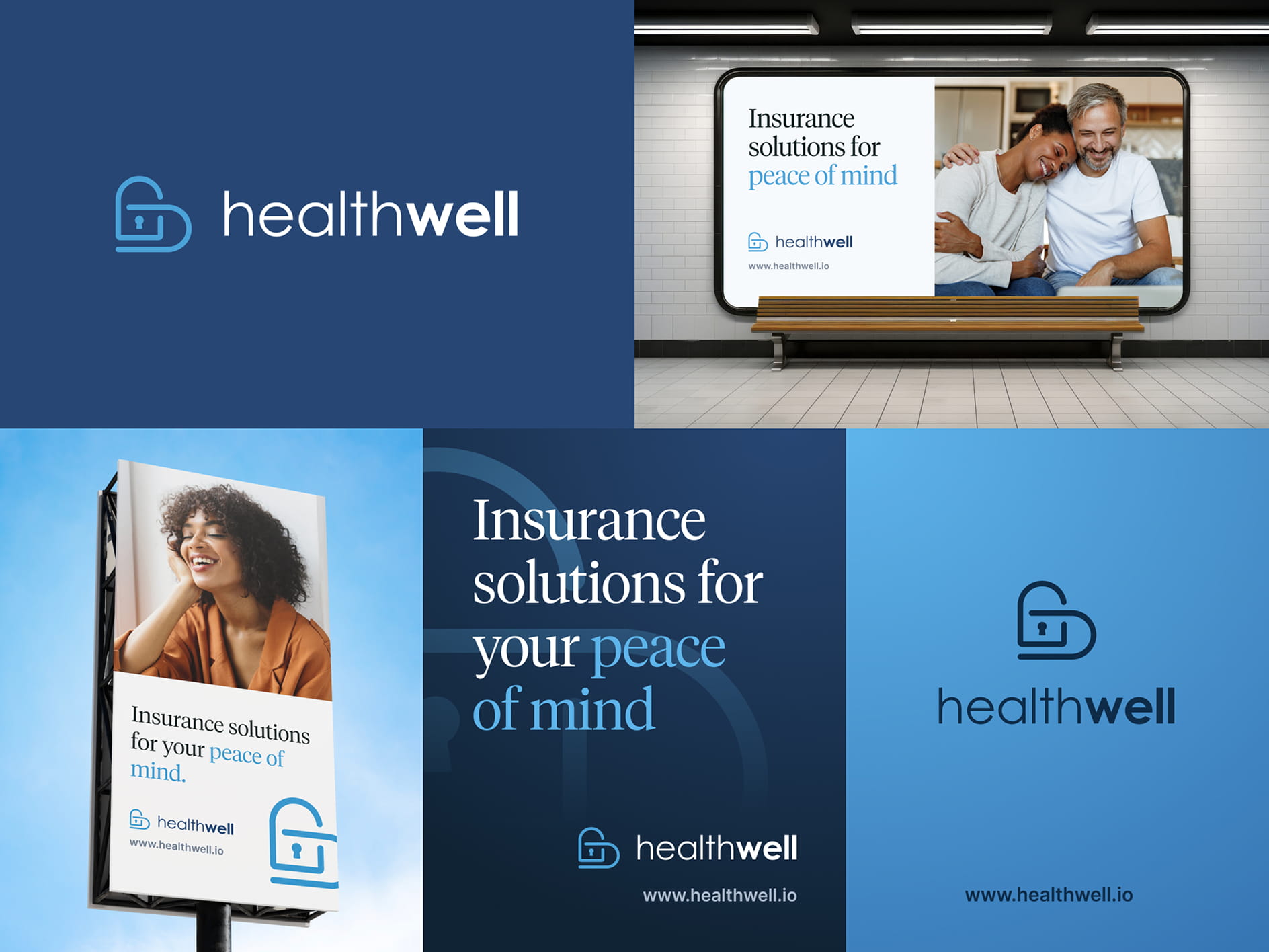 Brand identity and websites for the Health Well Group, designed by HIYA