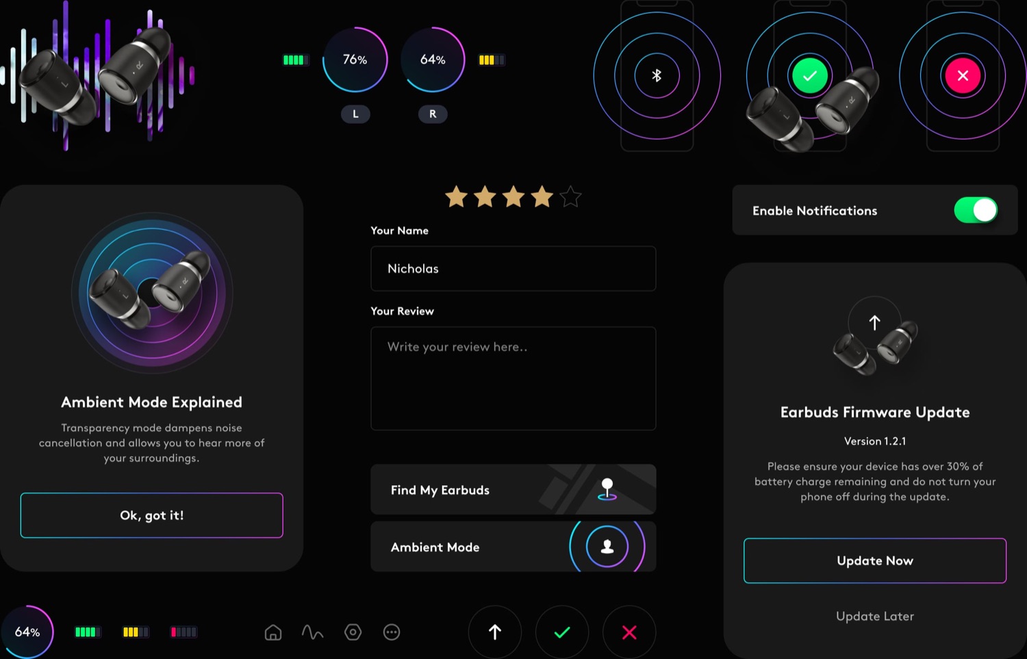 Melomania interface details