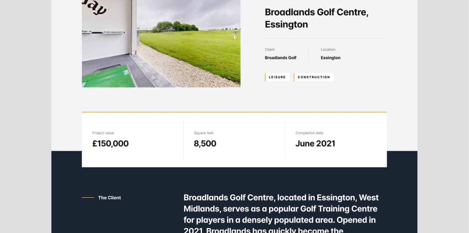 An inner project page on the SOLJET website